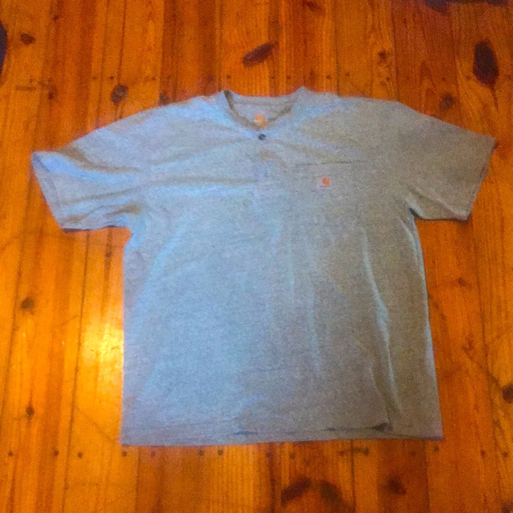 EUC Carhartt sea foam green large button up tshirt